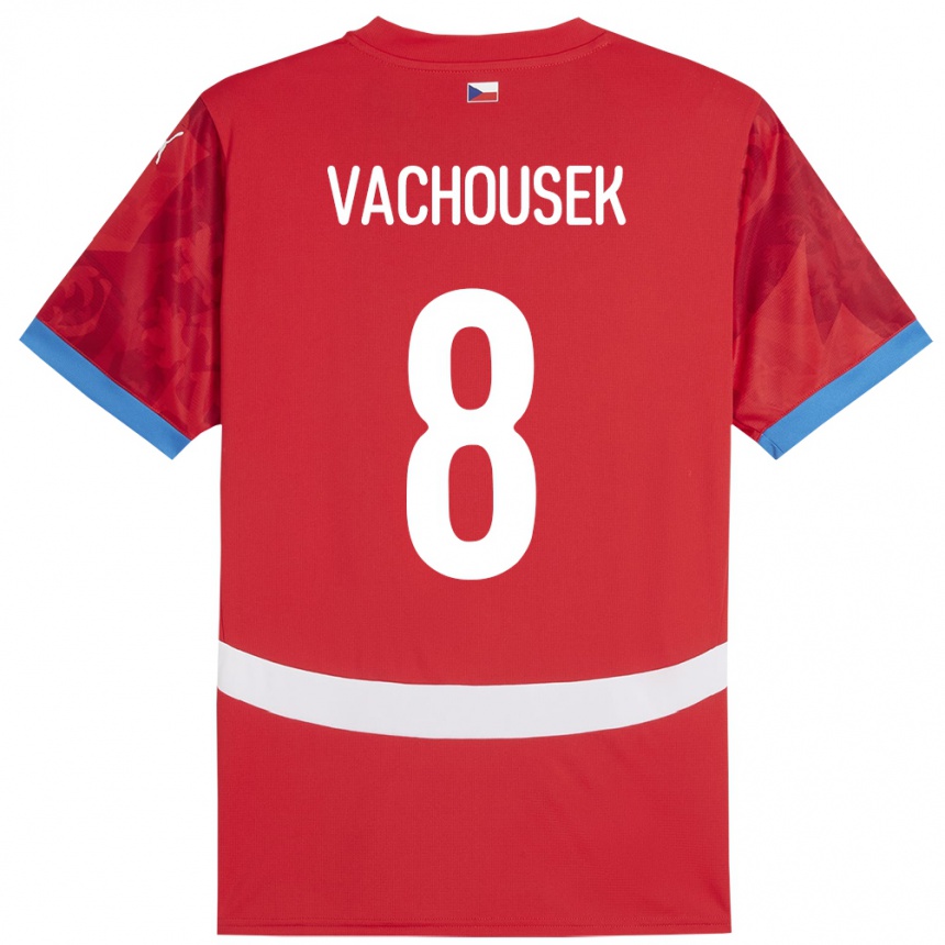 Kids Football Czech Republic Tadeas Vachousek #8 Red Home Jersey 24-26 T-Shirt