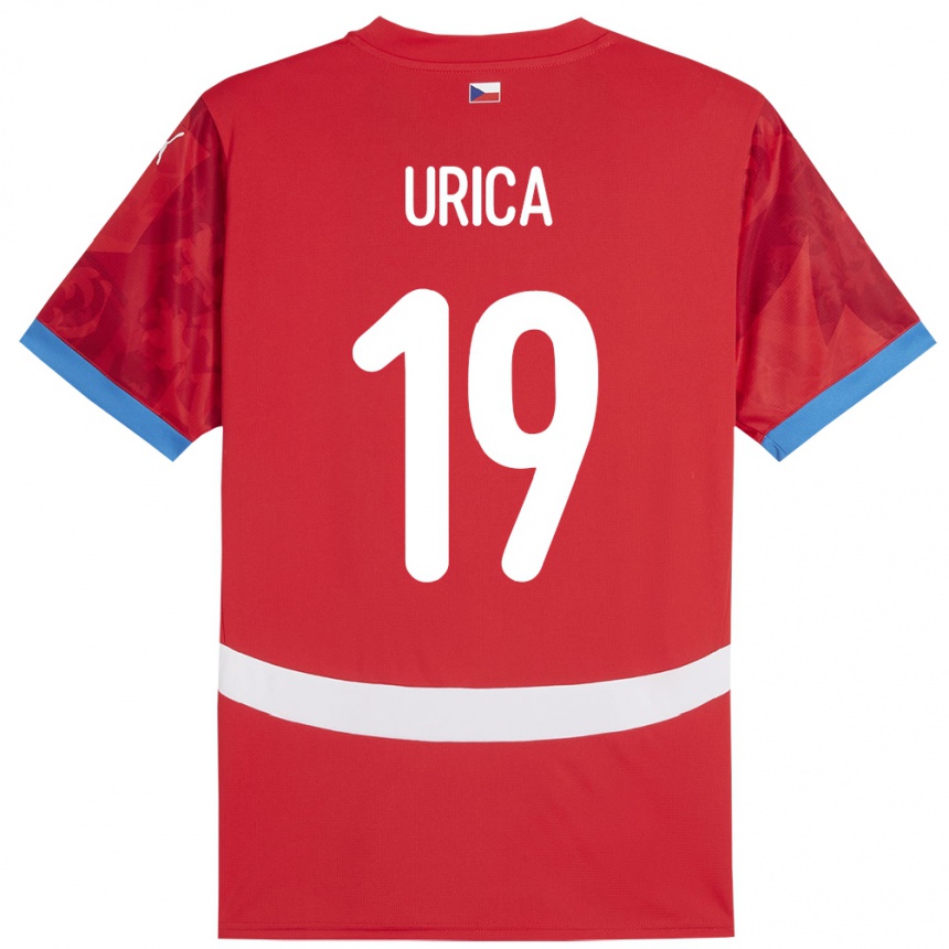 Kids Football Czech Republic Filip Urica #19 Red Home Jersey 24-26 T-Shirt