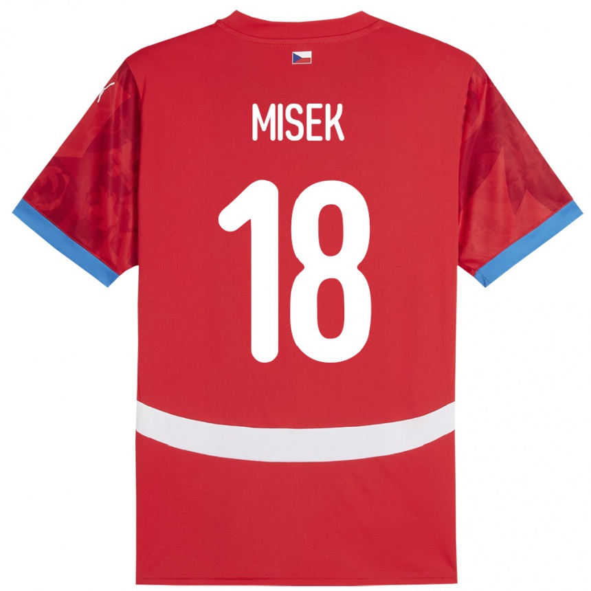 Kids Football Czech Republic Stepan Misek #18 Red Home Jersey 24-26 T-Shirt