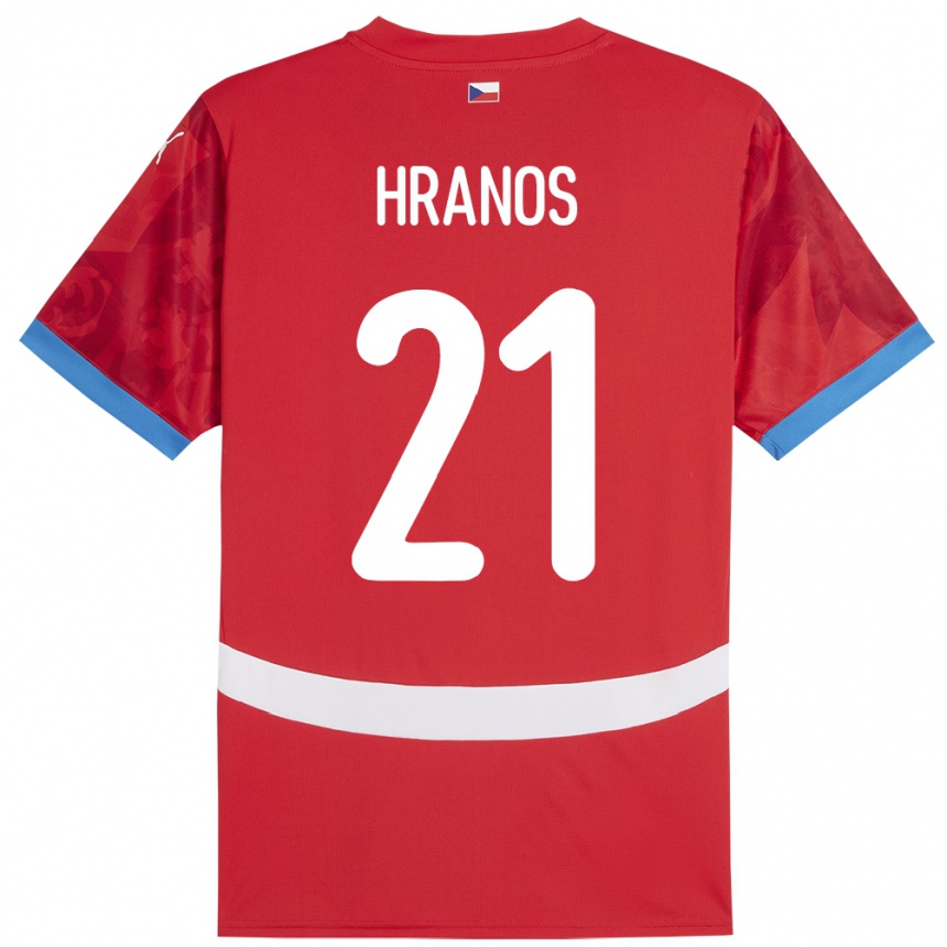 Kids Football Czech Republic Vojtech Hranos #21 Red Home Jersey 24-26 T-Shirt