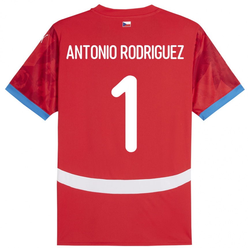 Kids Football Czech Republic Pedro Antonio Rodriguez #1 Red Home Jersey 24-26 T-Shirt