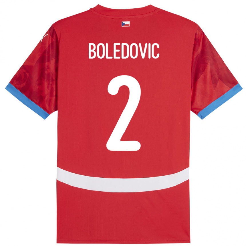 Kids Football Czech Republic Tobias Boledovic #2 Red Home Jersey 24-26 T-Shirt