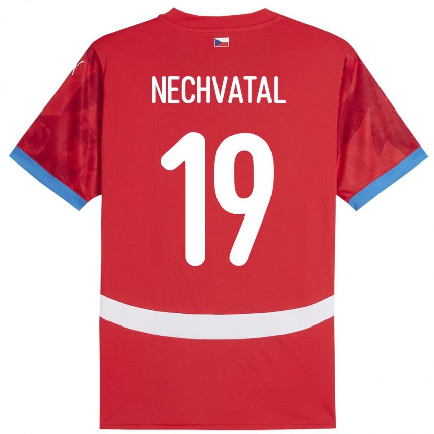 Kids Football Czech Republic Matyas Nechvatal #19 Red Home Jersey 24-26 T-Shirt