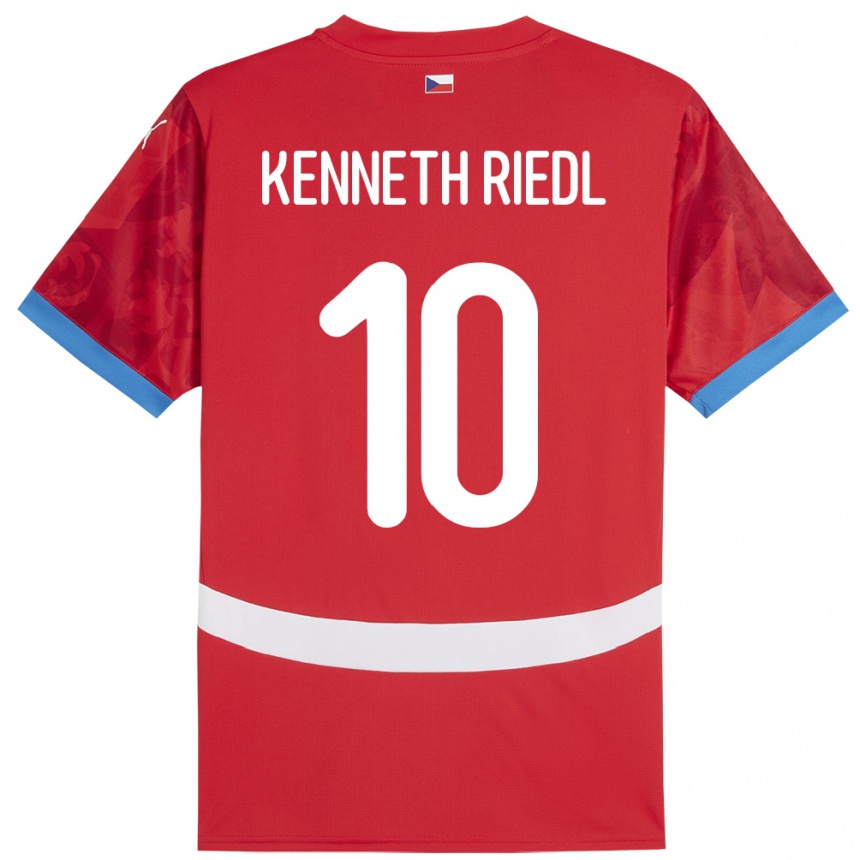 Kids Football Czech Republic Victor Kenneth Riedl #10 Red Home Jersey 24-26 T-Shirt