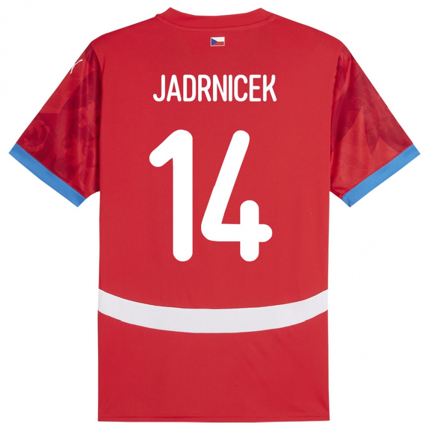 Kids Football Czech Republic Nikola Jadrnicek #14 Red Home Jersey 24-26 T-Shirt