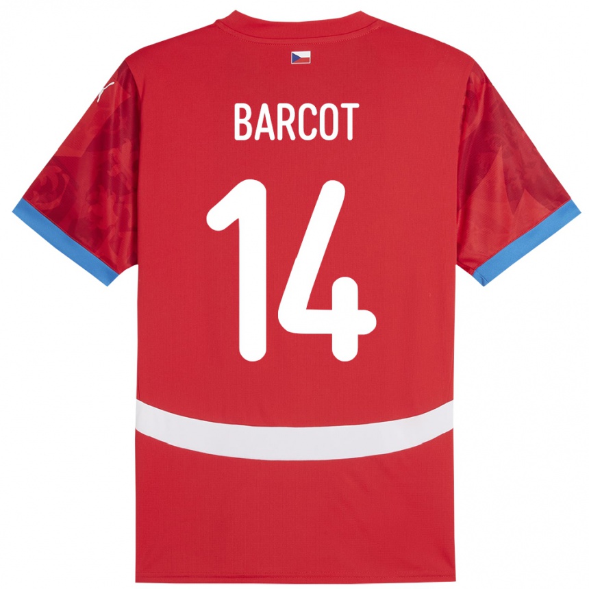 Kids Football Czech Republic David Barcot #14 Red Home Jersey 24-26 T-Shirt