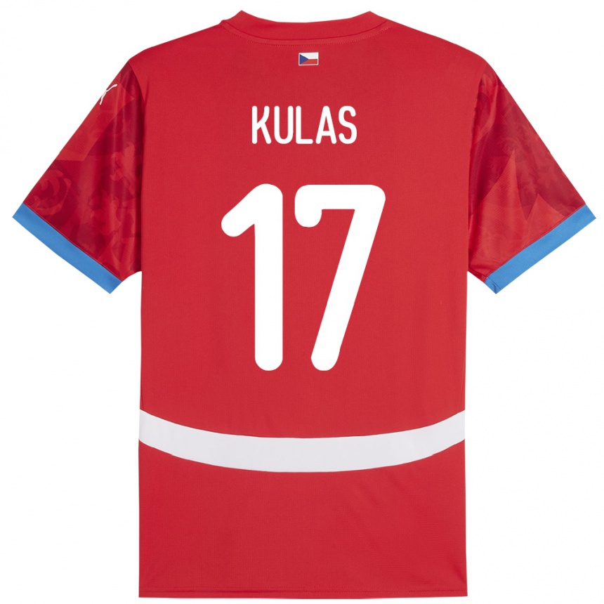 Kids Football Czech Republic Martin Kulas #17 Red Home Jersey 24-26 T-Shirt