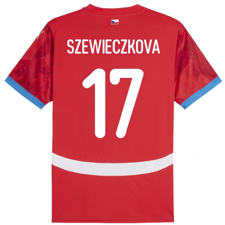 Kids Football Czech Republic Tereza Szewieczková #17 Red Home Jersey 24-26 T-Shirt