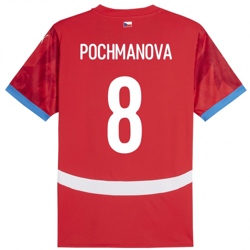 Kids Football Czech Republic Aneta Pochmanová #8 Red Home Jersey 24-26 T-Shirt