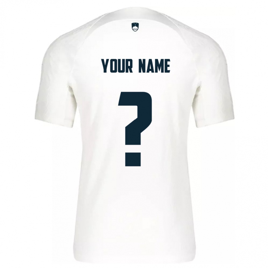 Kids Football Slovenia Your Name #0 White Home Jersey 24-26 T-Shirt
