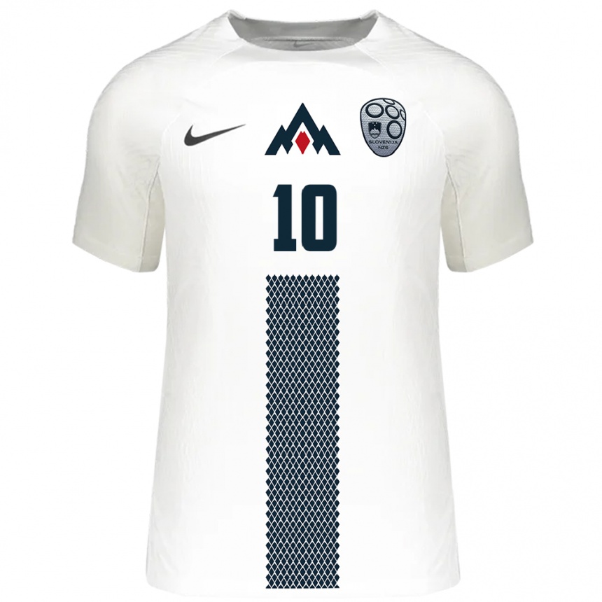 Kids Football Slovenia Dominika Čonč #10 White Home Jersey 24-26 T-Shirt