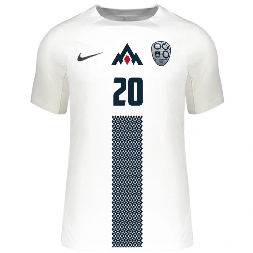 Kids Football Slovenia Arman Durmisi #20 White Home Jersey 24-26 T-Shirt