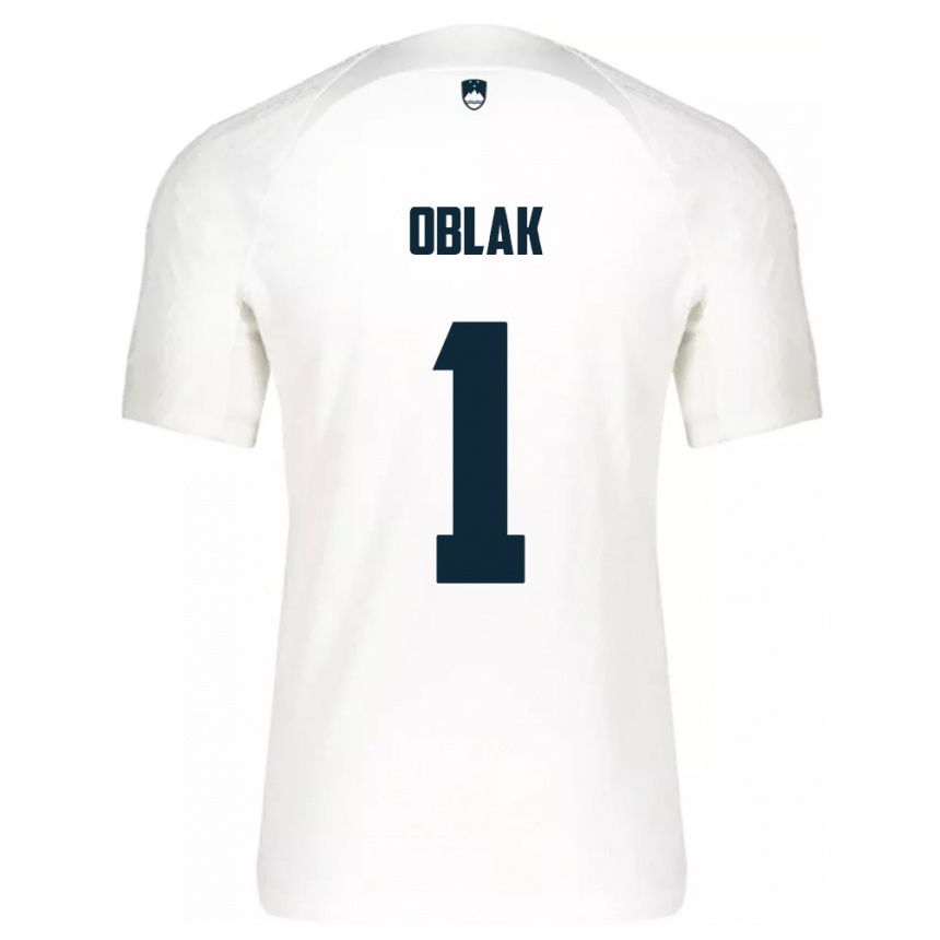 Kids Football Slovenia Jan Oblak #1 White Home Jersey 24-26 T-Shirt