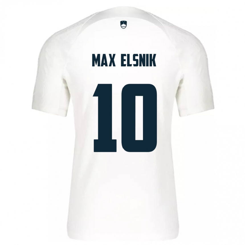 Kids Football Slovenia Timi Max Elsnik #10 White Home Jersey 24-26 T-Shirt