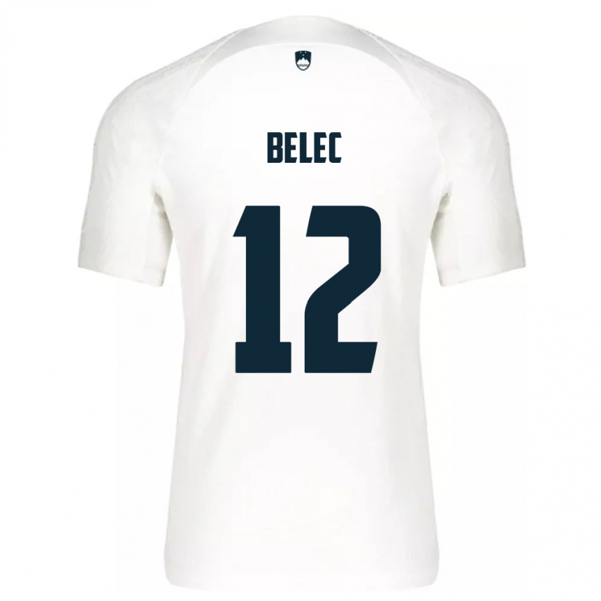 Kids Football Slovenia Vid Belec #12 White Home Jersey 24-26 T-Shirt