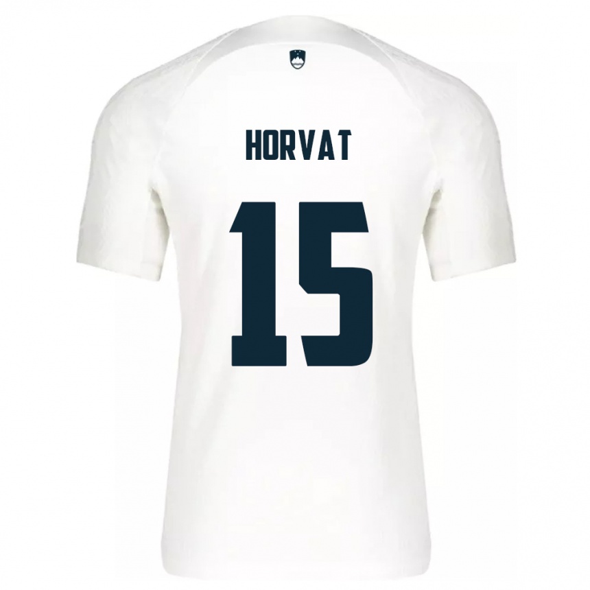 Kids Football Slovenia Tomi Horvat #15 White Home Jersey 24-26 T-Shirt