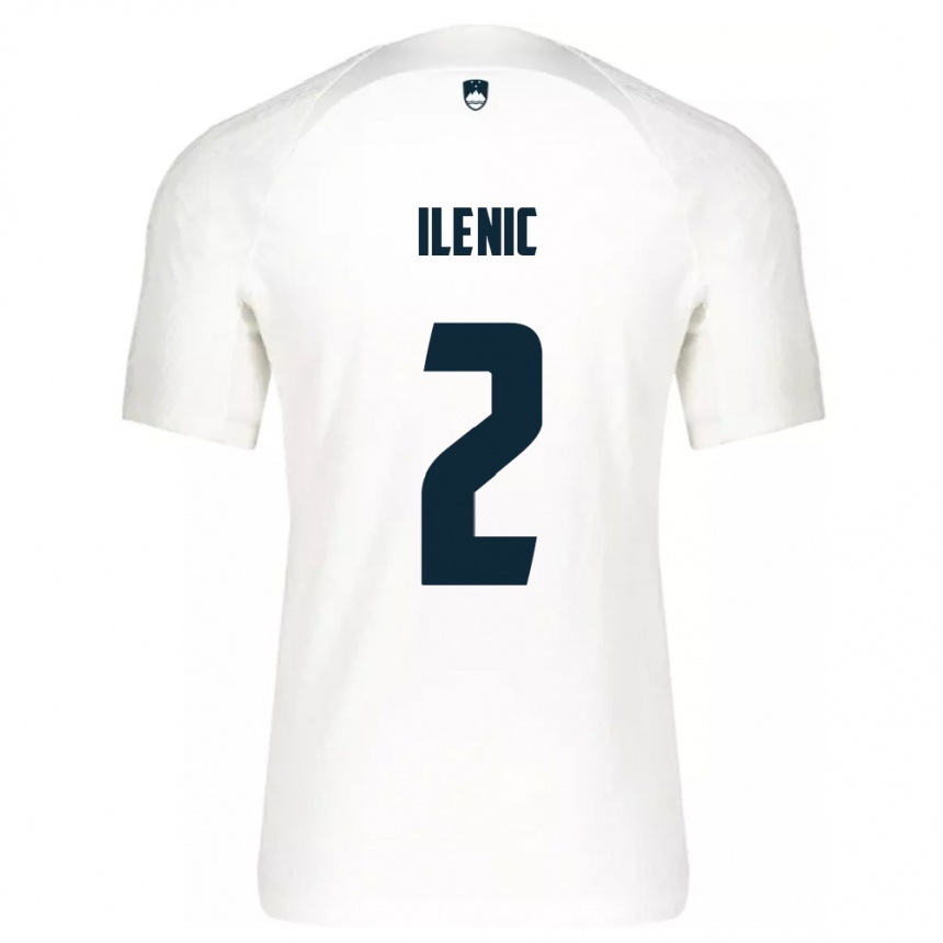 Kids Football Slovenia Mitja Ilenic #2 White Home Jersey 24-26 T-Shirt