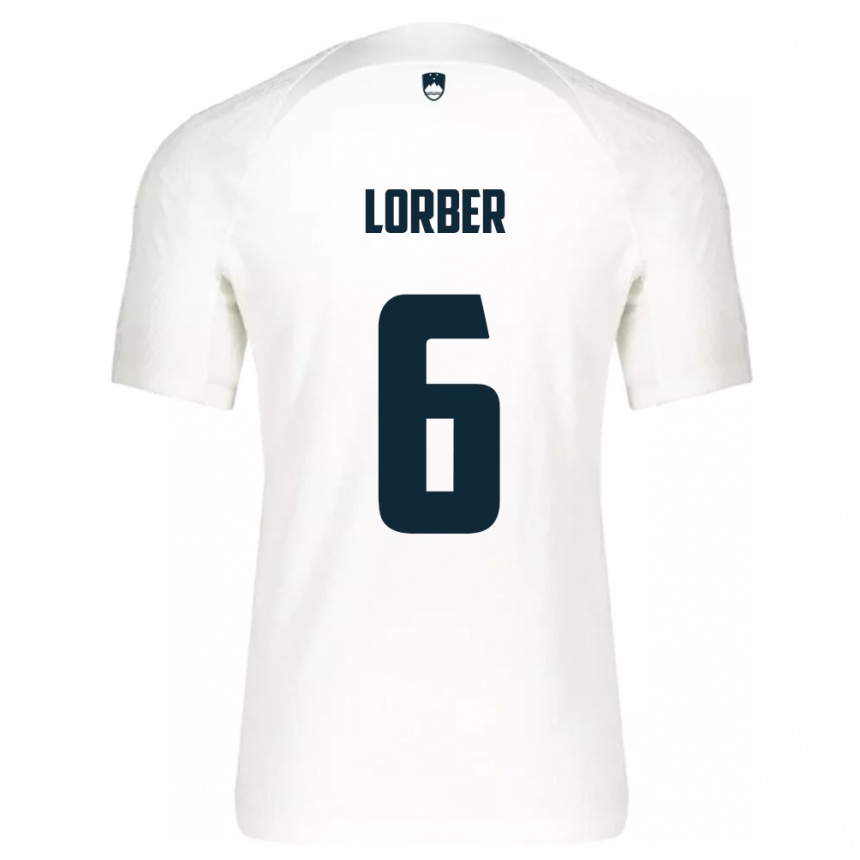 Kids Football Slovenia Marcel Lorber #6 White Home Jersey 24-26 T-Shirt