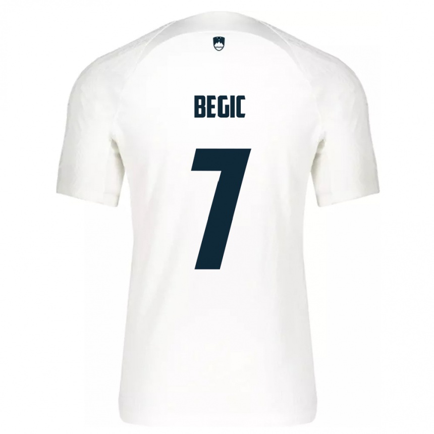 Kids Football Slovenia Tjas Begic #7 White Home Jersey 24-26 T-Shirt