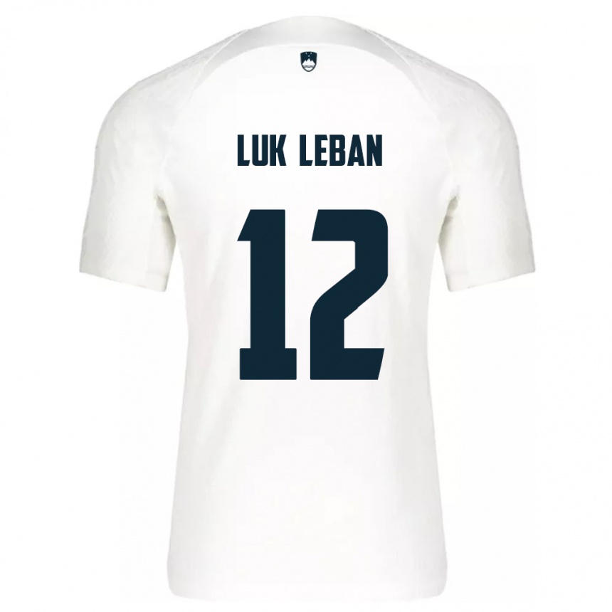 Kids Football Slovenia Zan Luk Leban #12 White Home Jersey 24-26 T-Shirt