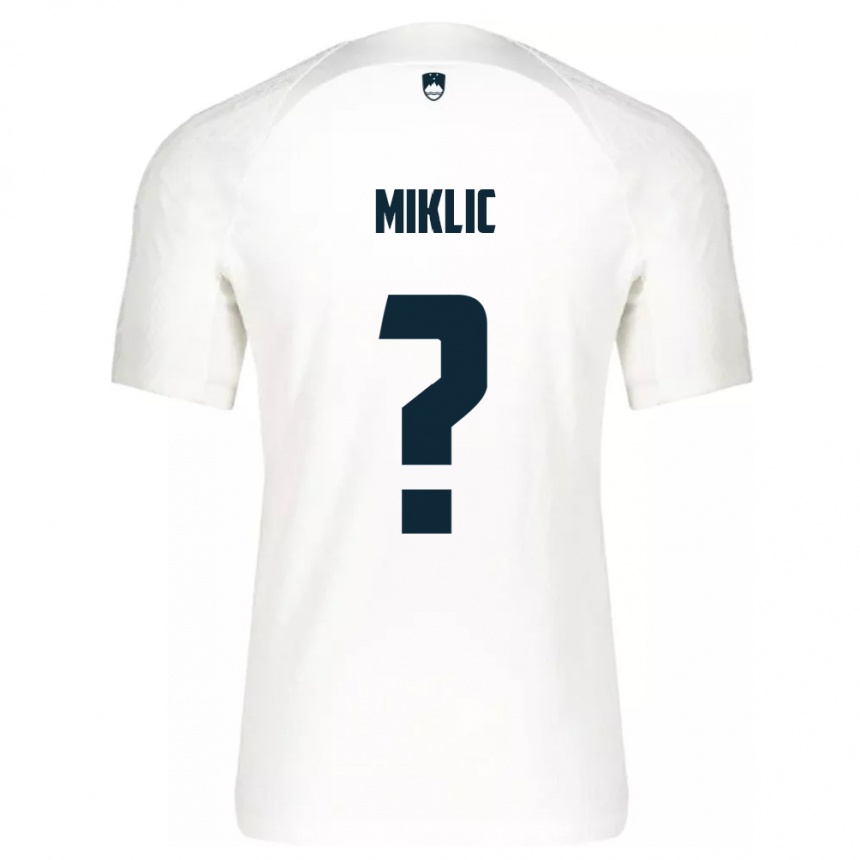 Kids Football Slovenia Andraz Miklic #0 White Home Jersey 24-26 T-Shirt