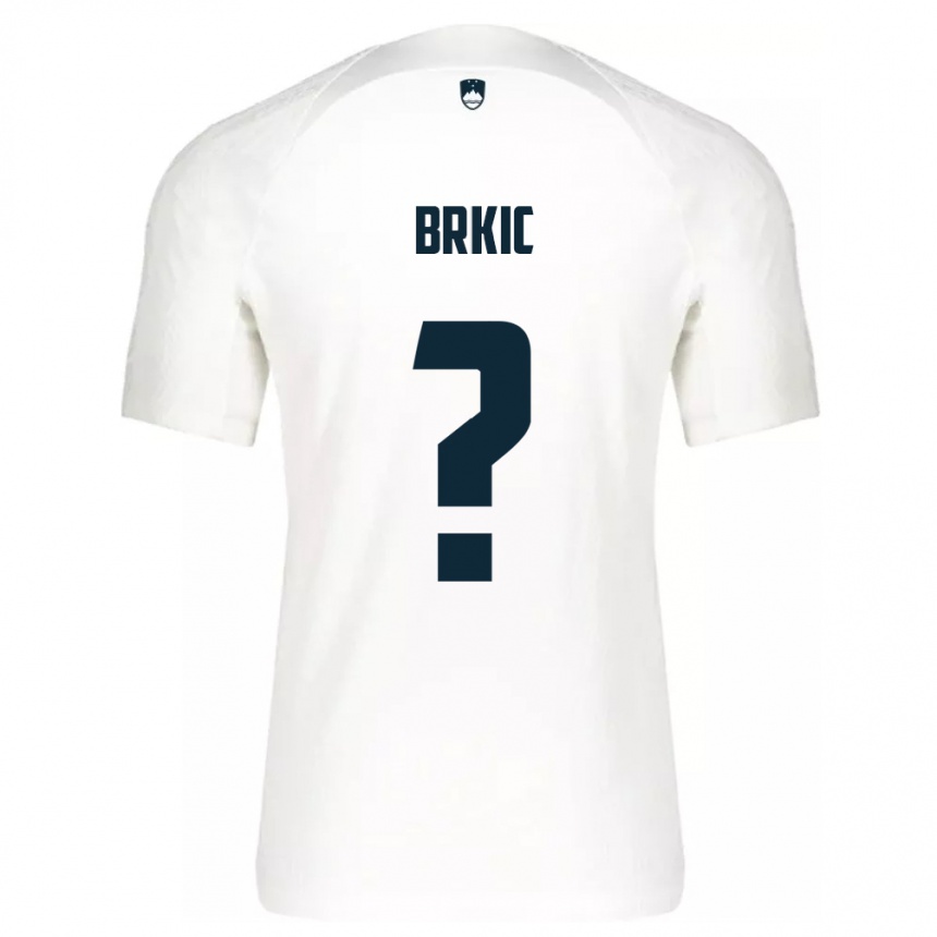 Kids Football Slovenia Timotej Brkic #0 White Home Jersey 24-26 T-Shirt