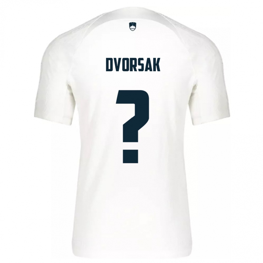 Kids Football Slovenia Matej Dvorsak #0 White Home Jersey 24-26 T-Shirt