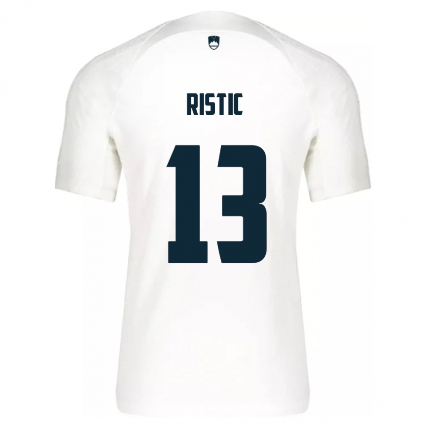 Kids Football Slovenia Aleks Ristic #13 White Home Jersey 24-26 T-Shirt