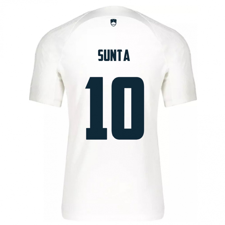 Kids Football Slovenia Sven Sunta #10 White Home Jersey 24-26 T-Shirt