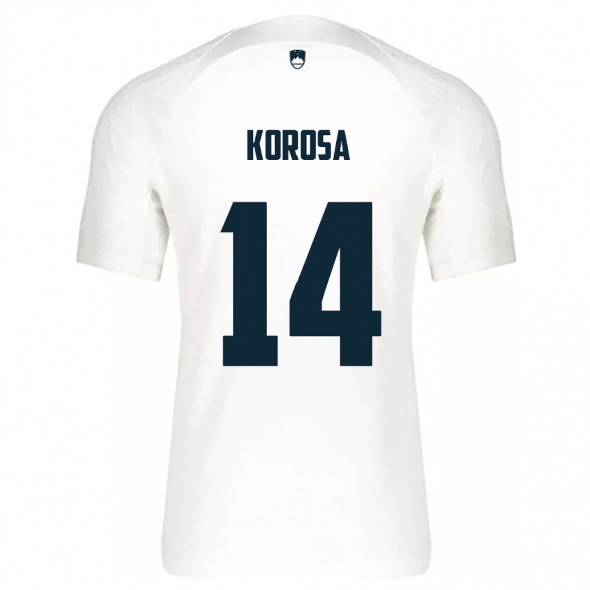 Kids Football Slovenia Anej Koroša #14 White Home Jersey 24-26 T-Shirt