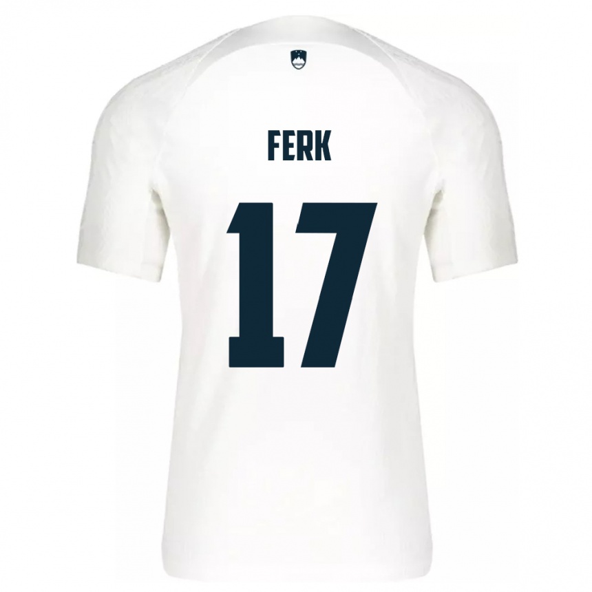 Kids Football Slovenia Matic Ferk #17 White Home Jersey 24-26 T-Shirt