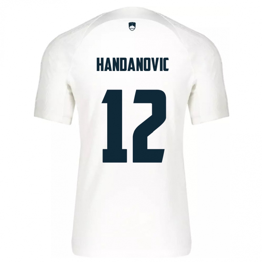 Kids Football Slovenia Tanej Handanovic #12 White Home Jersey 24-26 T-Shirt