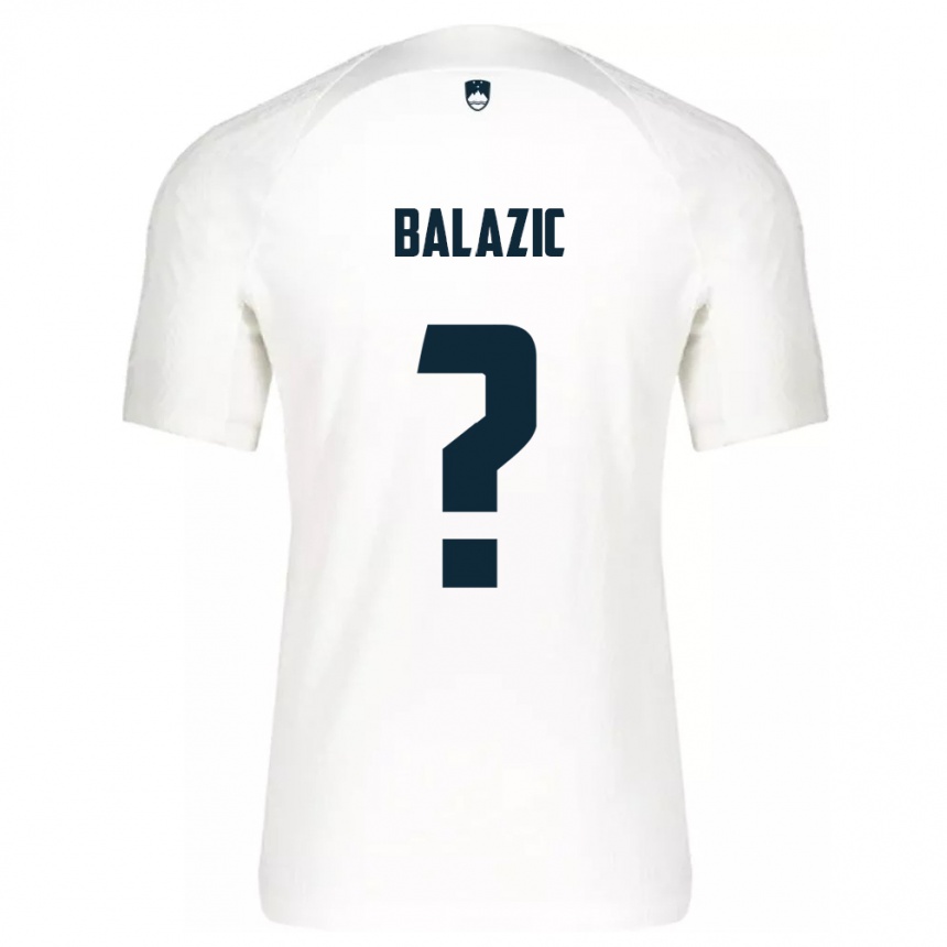 Kids Football Slovenia Jan Balazic #0 White Home Jersey 24-26 T-Shirt