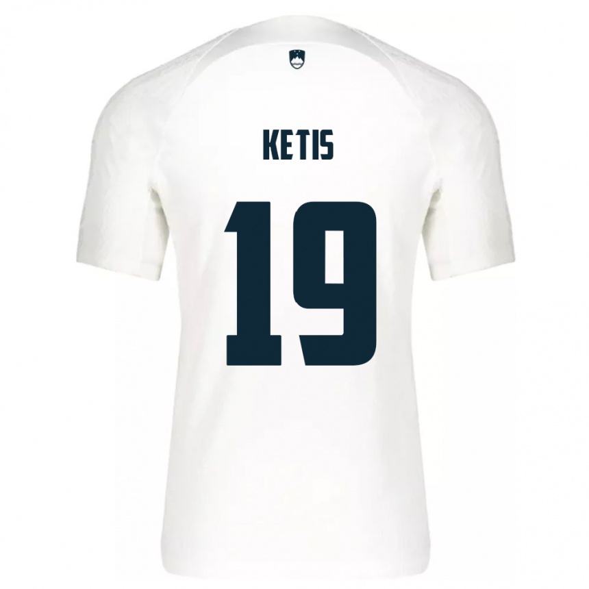 Kids Football Slovenia Sara Ketiš #19 White Home Jersey 24-26 T-Shirt