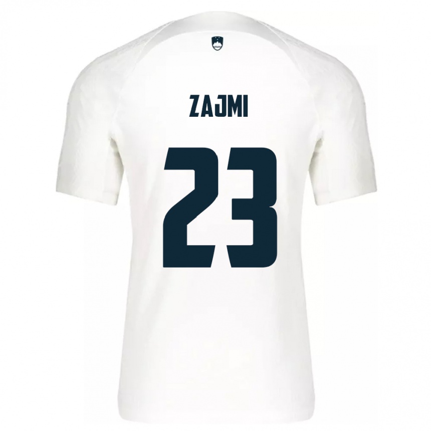 Kids Football Slovenia Luana Zajmi #23 White Home Jersey 24-26 T-Shirt