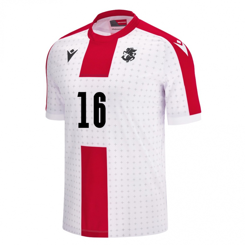 Kids Football Georgia Salomi Gasviani #16 White Home Jersey 24-26 T-Shirt