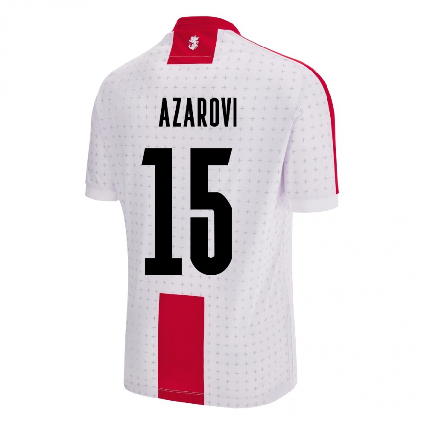 Kids Football Georgia Irakli Azarovi #15 White Home Jersey 24-26 T-Shirt