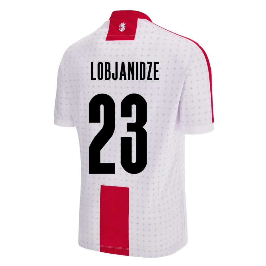 Kids Football Georgia Saba Lobjanidze #23 White Home Jersey 24-26 T-Shirt