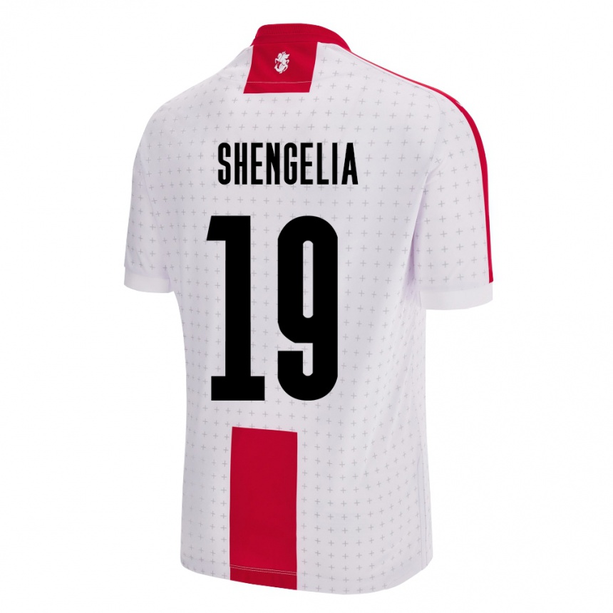 Kids Football Georgia Levan Shengelia #19 White Home Jersey 24-26 T-Shirt