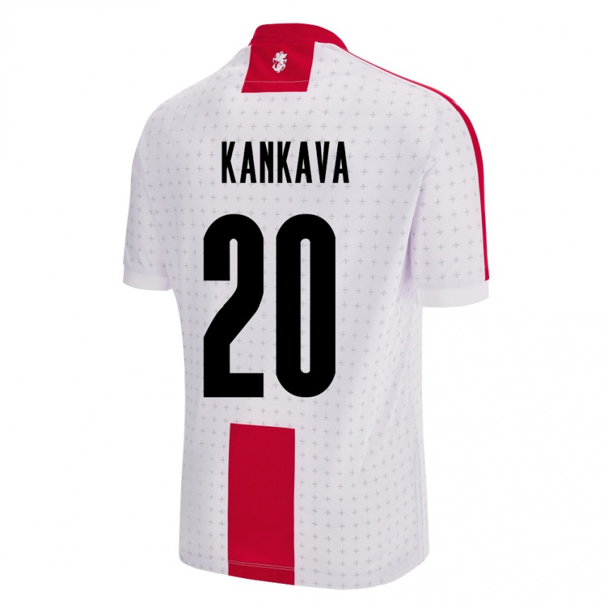 Kids Football Georgia Jaba Kankava #20 White Home Jersey 24-26 T-Shirt