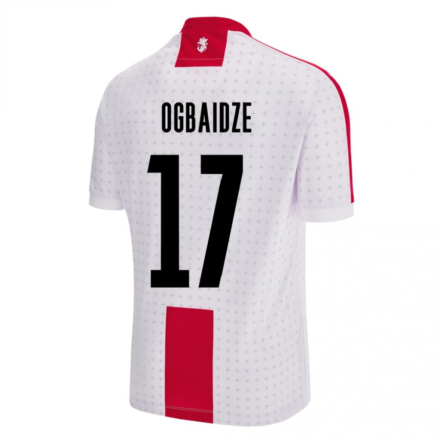 Kids Football Georgia Shalva Ogbaidze #17 White Home Jersey 24-26 T-Shirt