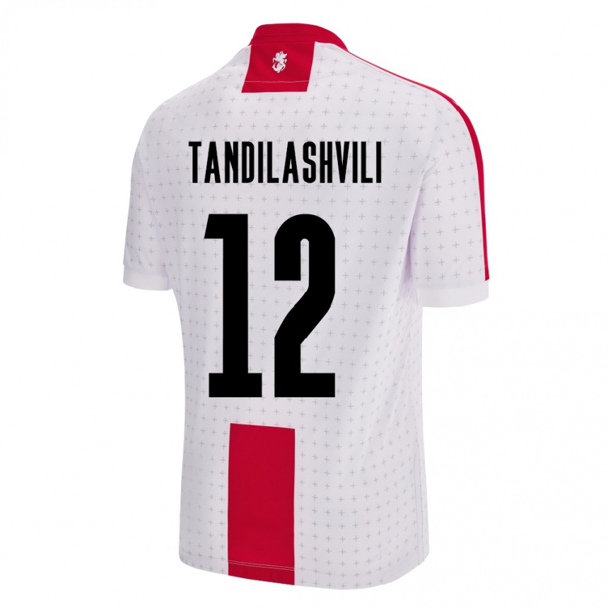 Kids Football Georgia Levan Tandilashvili #12 White Home Jersey 24-26 T-Shirt