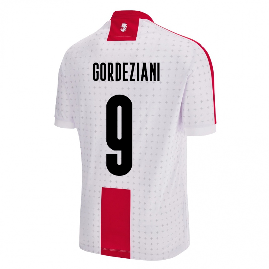 Kids Football Georgia Vasilios Gordeziani #9 White Home Jersey 24-26 T-Shirt
