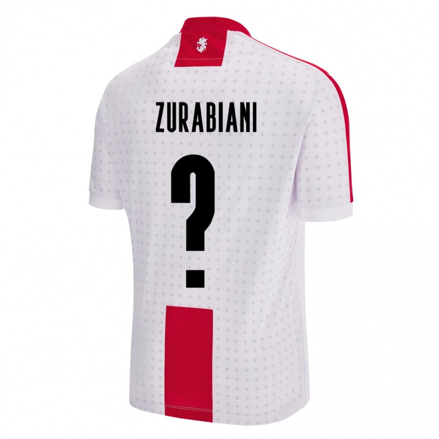 Kids Football Georgia Davit Zurabiani #0 White Home Jersey 24-26 T-Shirt