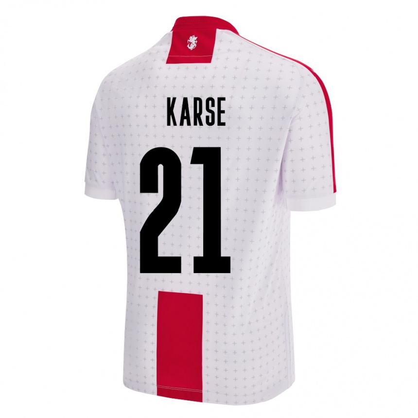 Kids Football Georgia Karse #21 White Home Jersey 24-26 T-Shirt