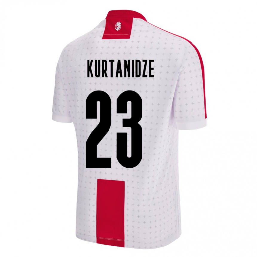 Kids Football Georgia Revaz Kurtanidze #23 White Home Jersey 24-26 T-Shirt