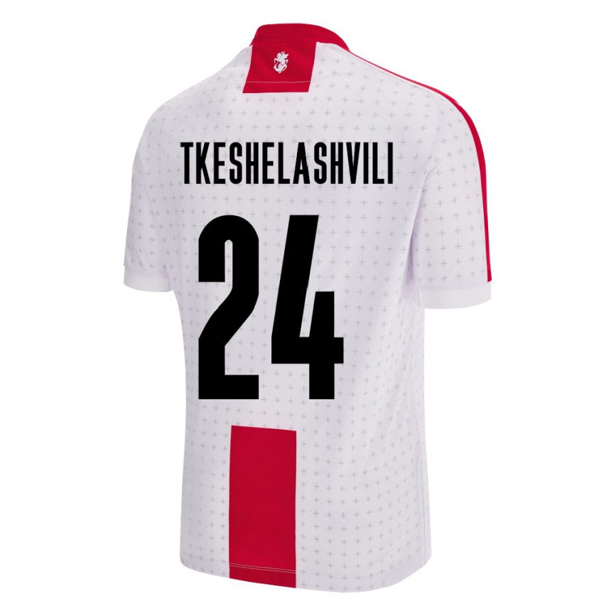 Kids Football Georgia Amiran Tkeshelashvili #24 White Home Jersey 24-26 T-Shirt