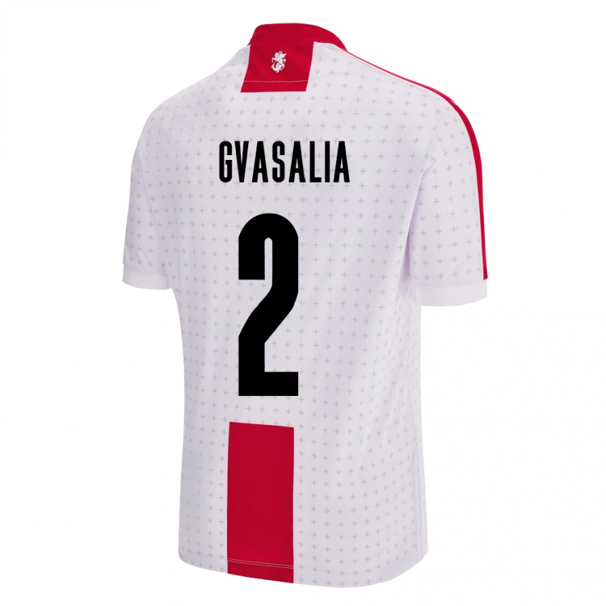 Kids Football Georgia Giorgi Gvasalia #2 White Home Jersey 24-26 T-Shirt