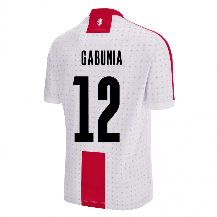 Kids Football Georgia Tatia Gabunia #12 White Home Jersey 24-26 T-Shirt