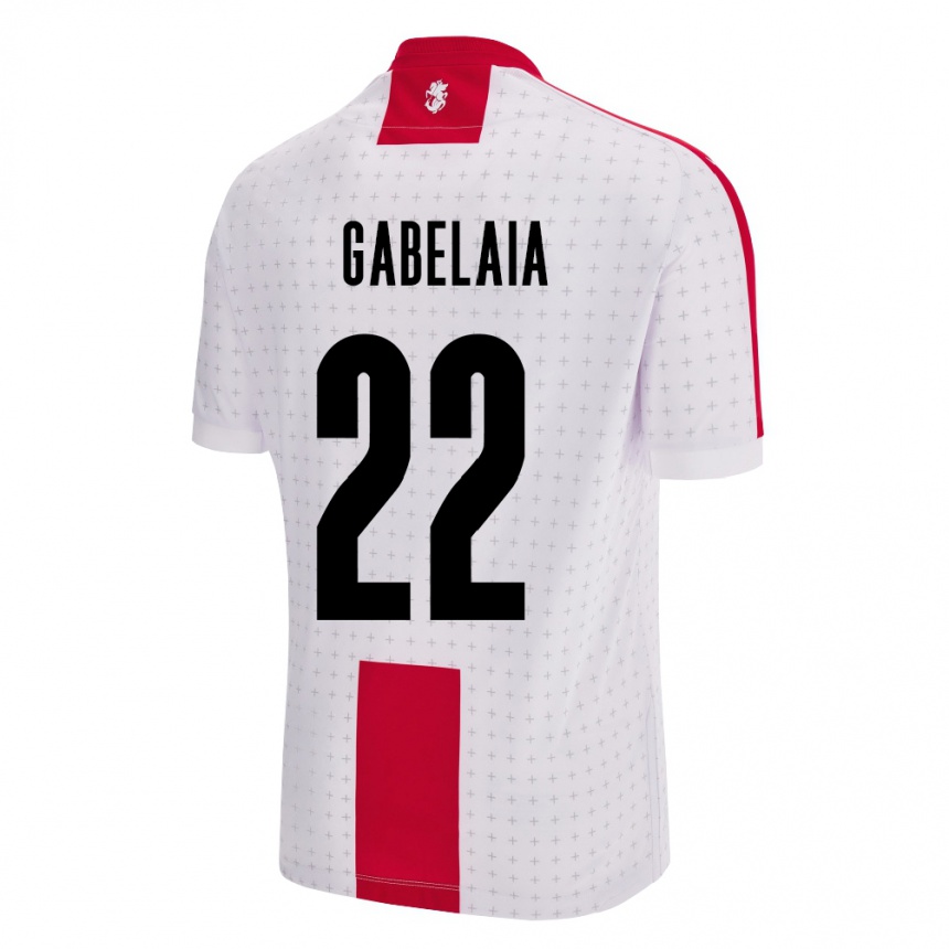 Kids Football Georgia Svetalna Gabelaia #22 White Home Jersey 24-26 T-Shirt